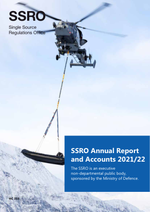 SSRO 2021/22 年度报告和账目 - GOV.UK